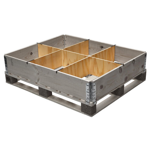 Jeu de 3 séparateurs de réhausse palette 1200x1000 - 6 compartiments