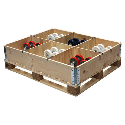 Jeu de 3 séparateurs de réhausse palette 1200x1000 - 6 compartiments