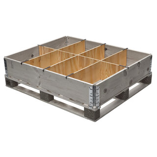 Jeu de 4 séparateurs de réhausse palette 1200x1000 - 8 compartiments