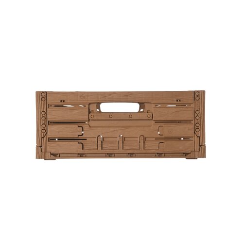 Caisse pliable aspect bois clair 600x400x163 mm - 33,2 L