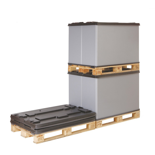 Caisse-palette Duropac 1200x800x790mm - 700 L, PE/PP, pliable