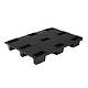 Palette plastique pleine emboîtable 1200x1000x153 mm, avec rebord - 1200 kg