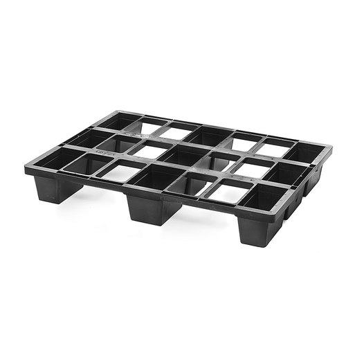 Demi-palette plastique 800x600x120mm, PO, emboîtable, 500 kg