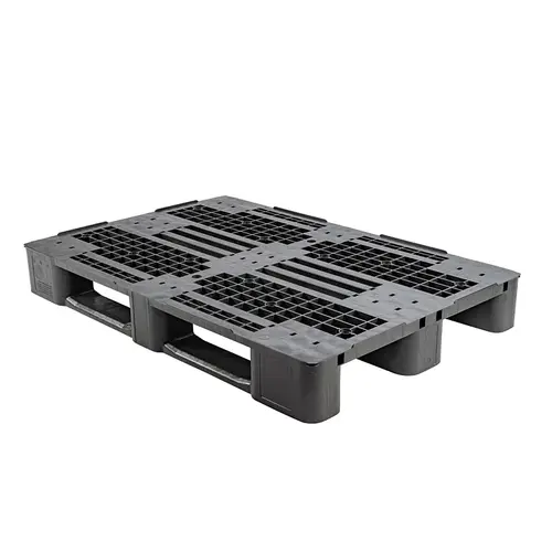 Palette plastique 1200x800x145mm,  3 semelles, avec rebord - 1300 kg