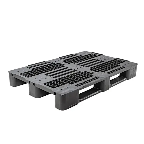 Palette plastique 1200x800x145mm,  3 semelles, avec rebord - 1300 kg