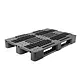 Palette plastique 1200x800x145mm,  3 semelles, avec rebord - 1300 kg