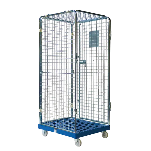 Roll conteneur antivol 5 côtés 810x720x1800 mm - Base plastique