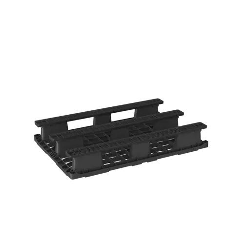 Palette plastique ajourée 1200x800x187mm, 3 semelles - 1100 kg