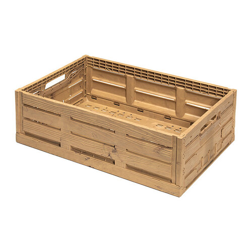 Bac pliable aspect bois clair 600x400x188 mm - 39 L