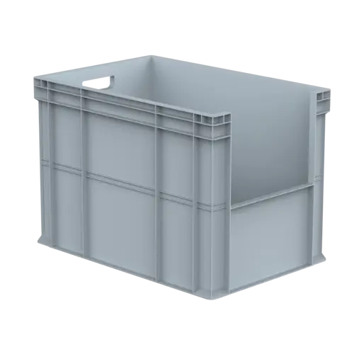 Bac norme Europe 600x400x425mm - 102 L, Ouverture frontale