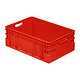 Bac norme Europe fermé 600x400x220mm - 44 L - Rouge