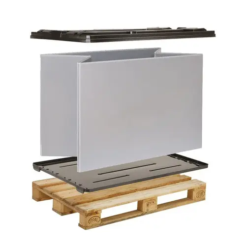 Caisse-palette Duropac 1200x800x790mm - 700 L, PE/PP, pliable