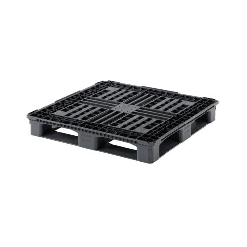 Palette plastique chimie CP9 1140x1140x150 mm - PEHD, plateau ajouré, 1400 kg