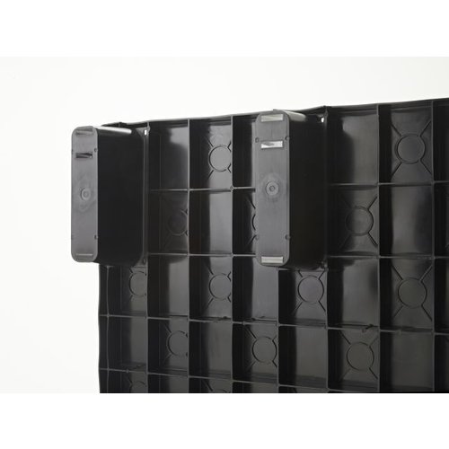 Kunststoffpalette, 9 Füße, nestbar, geschlossenes Deck mit Rand, 1200x800x155mm