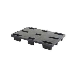 Kunststoffpalette, 9 Füße, geschlossenes Deck mit Rand 1200x800x155mm