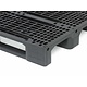 Kunststoffpalette, 3 Kufen, offenes Deck ohne Rand, Metallverstärkung, 1200x800x150mm