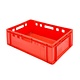 Eurobox E2, 40 Liter, rot, geschlossen, stapelbar, Virgin HDPE-Kunststoff, 600x400x200mm