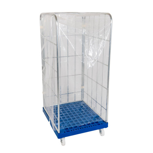 Abdeckung für Rollcontainer, transparent, Einweg, 730x820x1460mm, VPE 40 Stück
