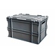 Kunststoffdeckel für Eurobox, 2 Scharniere, 400x300x19mm