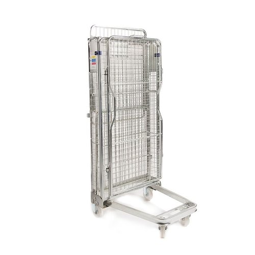 Rollcontainer 4-seitig, Metallboden, 1 Regalboden, 860x737x1676mm