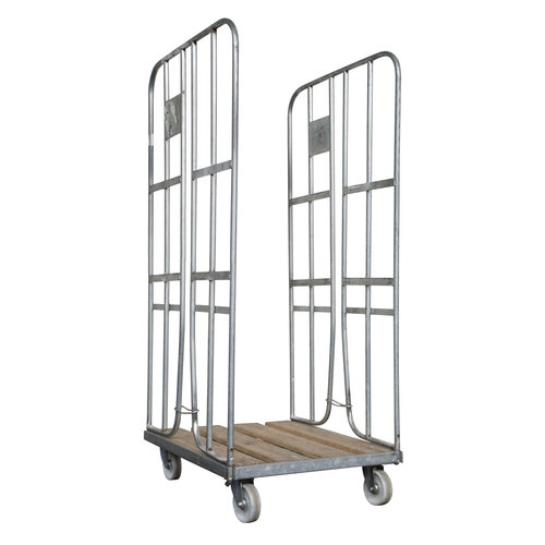 Rollcontainer 2-seitig gebraucht, Holzboden, 2 Spannbänder, 720x800x1800mm