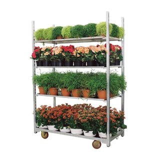 Blumenwagen gebraucht, 3 Regalböden, 1350x565x1900mm