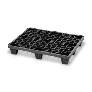 Palette 800x600x130 mm - HDPE-PP-Kunststoff, nestbar, 1000 kg