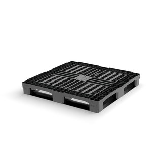 CP9 Chemiepalette, HDPE,  offenes Deck mit Rand, 1140x1140x150mm