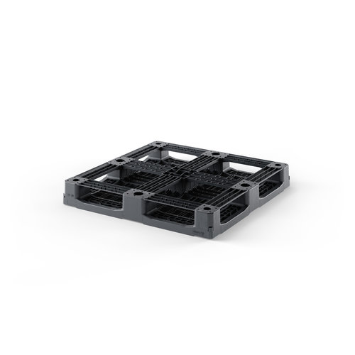 CP9 Chemiepalette, HDPE,  offenes Deck mit Rand, 1140x1140x150mm