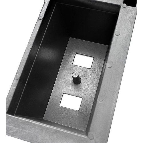 Kunststoffpalette, 9 Füße, offenes Deck ohne Rand, nestbar, 800x600x120mm