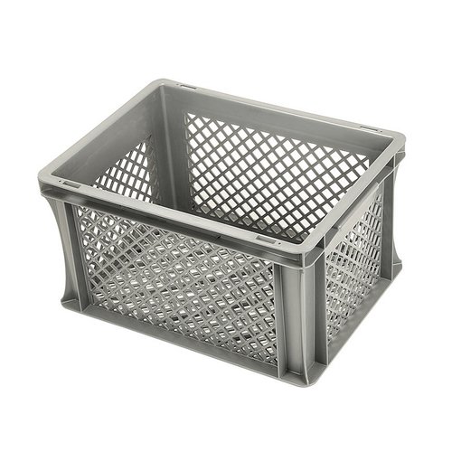 Eurobehälter, perforiert, 20 Liter, Virgin PP-Kunststoff, stapelbar, 400x300x220mm