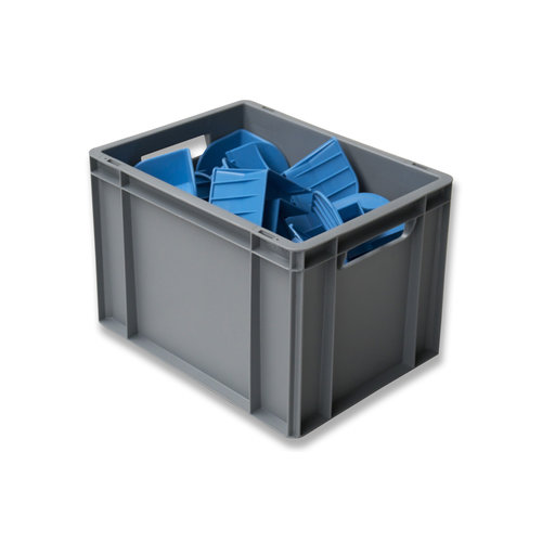 Eurobox, geschlossen, 25 Liter, verstärkter Boden, stapelbar, Virgin PP-Kunststoff, 400x300x275mm