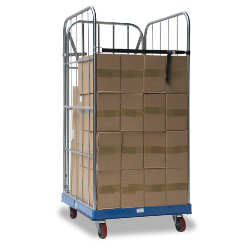 Rollcontainer 2-seitig, Kunststoffboden, 810x720x1620mm
