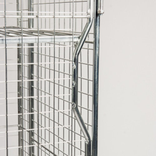 Rollcontainer Anti-Diebstahl, Metallboden, 1 Regalboden, 860x737x1676mm