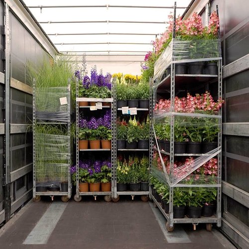 Blumenwagen gebraucht, 3 Regalböden, 1350x565x1900mm