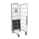 Rollcontainer 3-seitig gebraucht, Betonplex-Boden, 1 Spannband, 820x655x1900mm