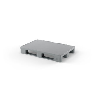 Hygienepalette 1200x800x155 mm - Virgin HDPE, geschlossenes Deck mit Rand, 2000 kg