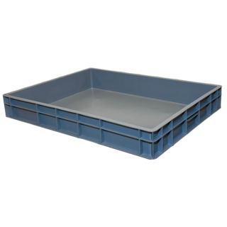 Eurobox, geschlossen, 45 Liter, PP-Kunststoff, 800x600x120mm, grau