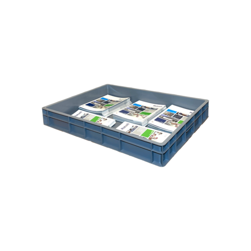 Eurobox, geschlossen, 45 Liter, PP-Kunststoff, 800x600x120mm, grau