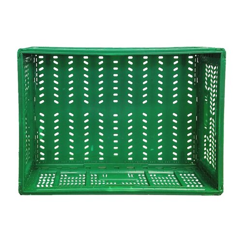 Gemüsekiste aus Kunststoff 600x397x180 mm - 36 L, faltbar, perforiert, gebraucht