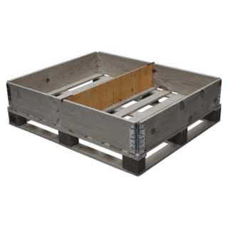 Aufsatzrahmenteiler, 2 Fächer kurze Seite, für Aufsatzrahmen 1200x1000x200mm