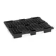 Kunststoffpalette 1200x1000x125mm, HDPE-PP, 9 Füße, 900 kg, mit Rand
