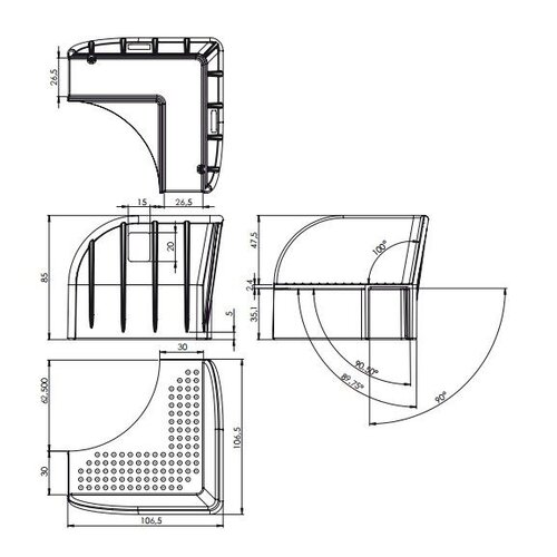 Stapelecken aus Kunststoff für Palettenrahmen, schwarz