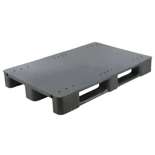 Kunststoffpalette 1200x800x145mm,  HDPE-PP, 3 Kufen, 1600 kg, ohne Rand