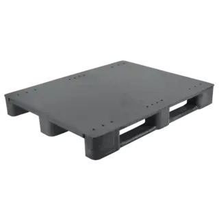 Kunststoffpalette 1200x1000x145mm, HDPE-PP, 3 Kufen, 1600 kg, ohne Rand
