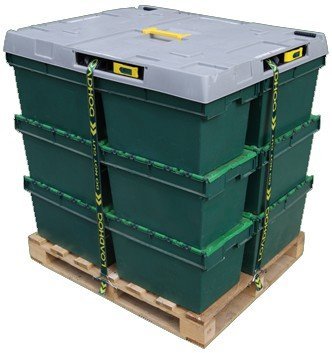 Tapa de plástico 1222x818x93mm con 4 correas | Rotomshop - Rotomshop.es