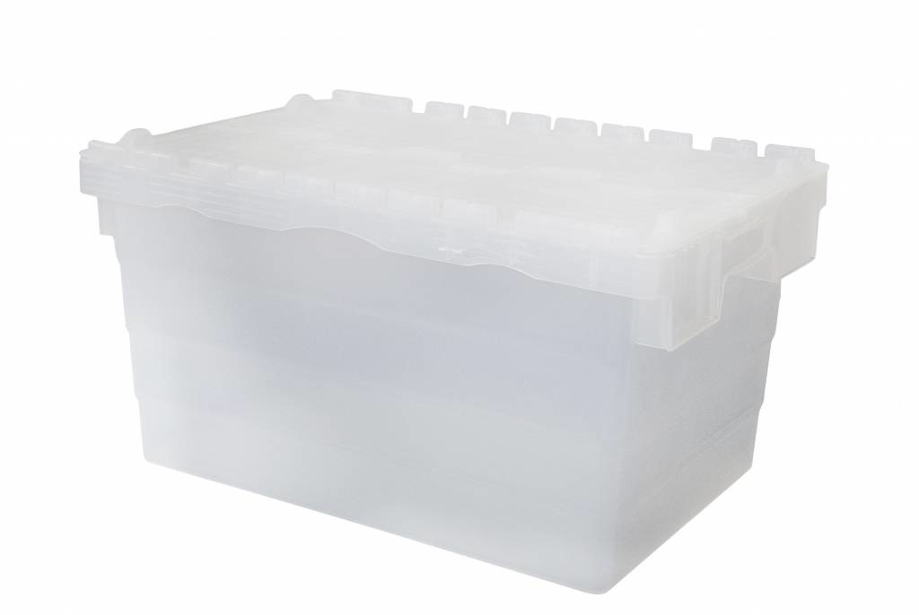 Caja de distribución translúcida 600x400x320mm con tapa - Rotomshop.es