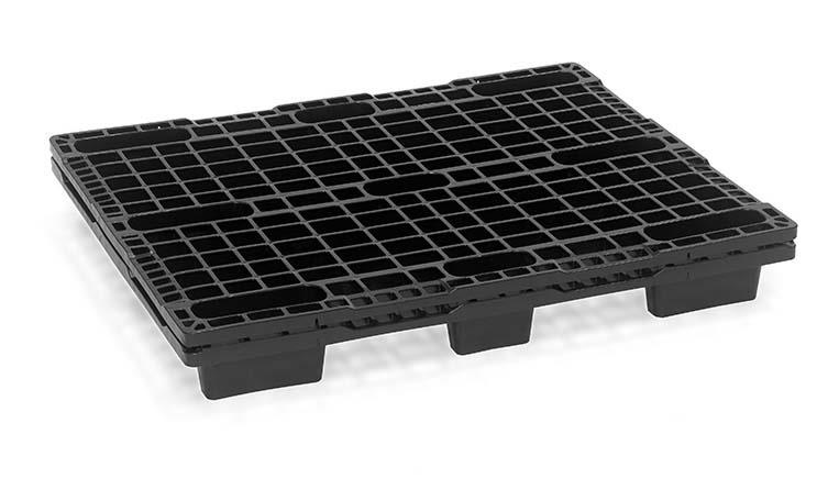 Palet de plástico ligero, 1200x1000x125mm | Rotomshop - Rotomshop.es