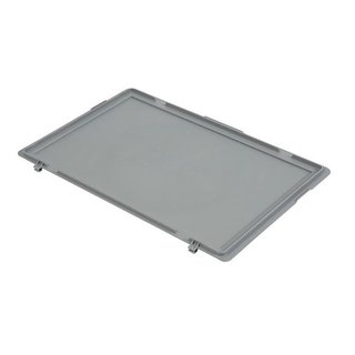 Tapa Euronorm 600x400x16 mm - plástico, 2 bisagras, tipo I