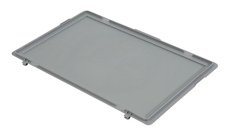 Tapa de plástico Euronorm 2 bisagras 600x400x16mm | Rotomshop